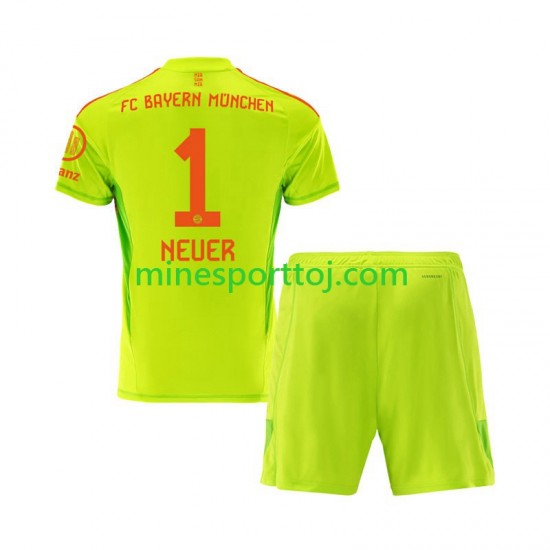 FC Bayern München Målmand Manuel Neuer 1 Børne Hjemmebane Fodboldtrøje 2024-2025 Lange Ærmer