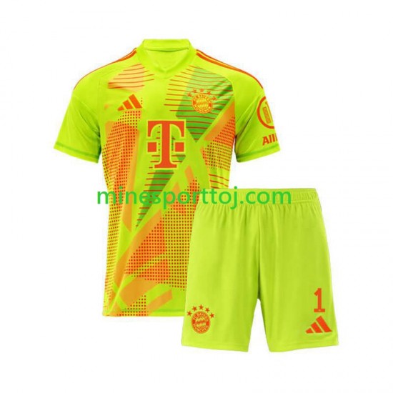 FC Bayern München Målmand Manuel Neuer 1 Børne Hjemmebane Fodboldtrøje 2024-2025 Lange Ærmer