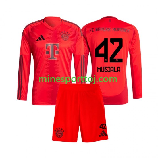 FC Bayern München Jamal Musiala 42 Børne Hjemmebane Fodboldtrøje 2024-2025 med Korte Ærmer