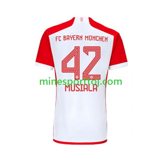 FC Bayern München Jamal Musiala 42 Herre Hjemmebane Fodboldtrøje 2023-2024 Lange Ærmer