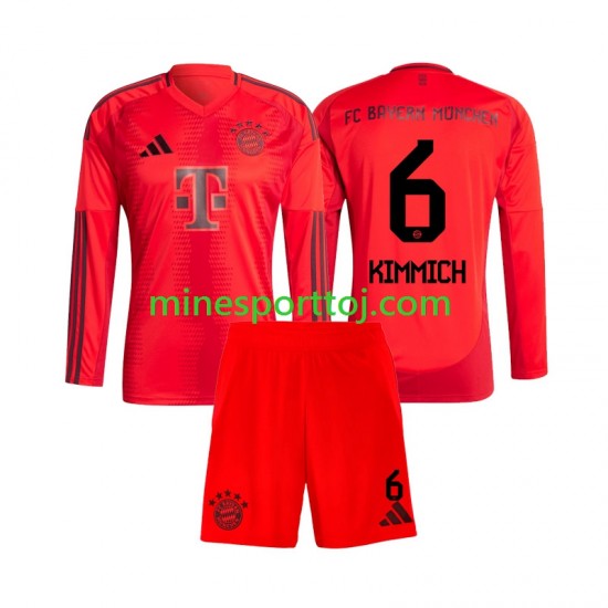 FC Bayern München Joshua Kimmich 6 Børne Hjemmebane Fodboldtrøje 2024-2025 med Korte Ærmer