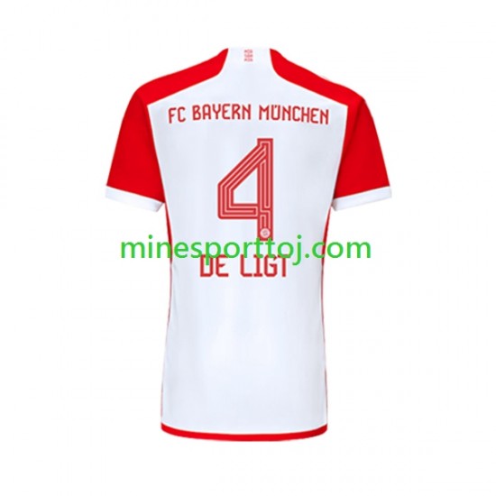 FC Bayern München Matthijs de Ligt 4 Herre Hjemmebane Fodboldtrøje 2023-2024 Lange Ærmer