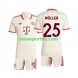 FC Bayern München Muller 25 Børne Tredje Fodboldtrøje 2024-2025 Lange Ærmer