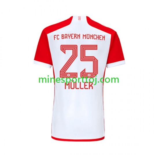FC Bayern München Thomas Muller 25 Herre Hjemmebane Fodboldtrøje 2023-2024 Lange Ærmer