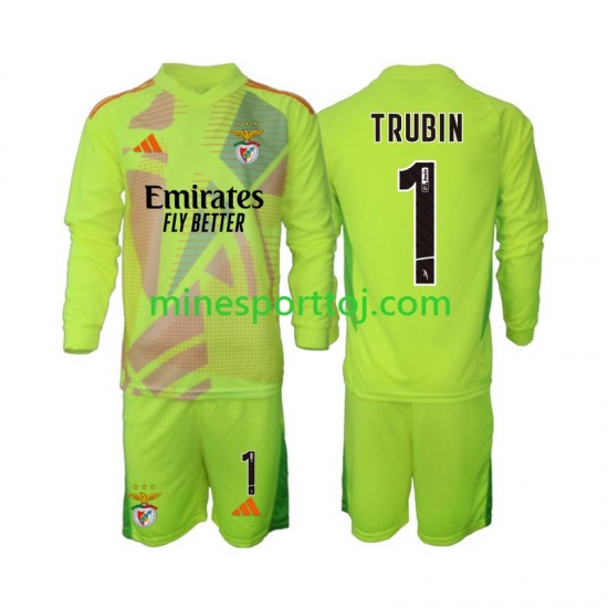 Benfica Målmand Anatolij Trubin 1 Børne Hjemmebane Fodboldtrøje 2024-2025 med Korte Ærmer