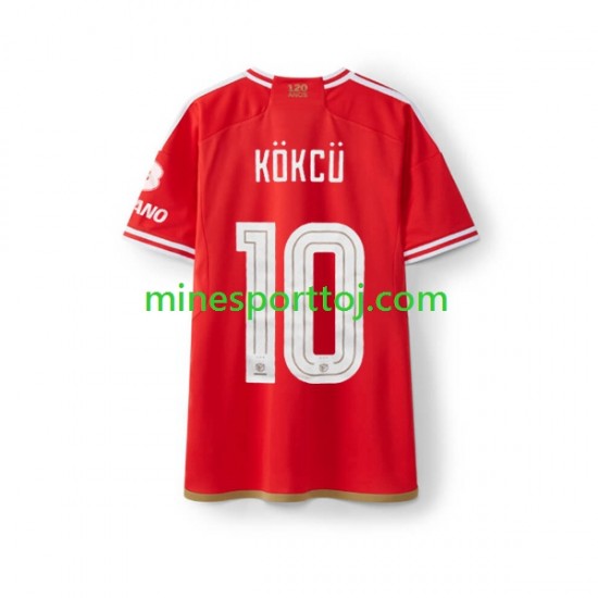 Benfica Orkun Kokcu 10 Herre Hjemmebane Fodboldtrøje 2023-2024 Lange Ærmer