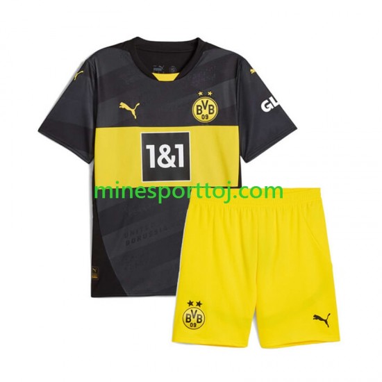 Borussia Dortmund Børne Udebane Fodboldtrøje 2024-2025 Lange Ærmer