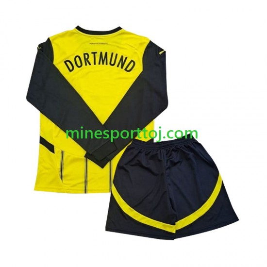 Borussia Dortmund Børne Hjemmebane Fodboldtrøje 2024-2025 med Korte Ærmer
