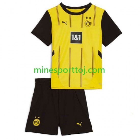 Borussia Dortmund Børne Hjemmebane Fodboldtrøje 2024-2025 Lange Ærmer
