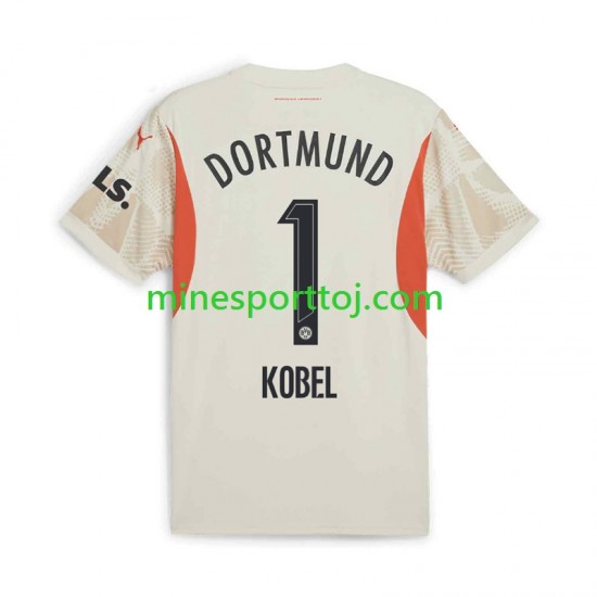 Borussia Dortmund Målmand Gregor Kobel 1 Herre Hjemmebane Fodboldtrøje 2024-2025 Lange Ærmer