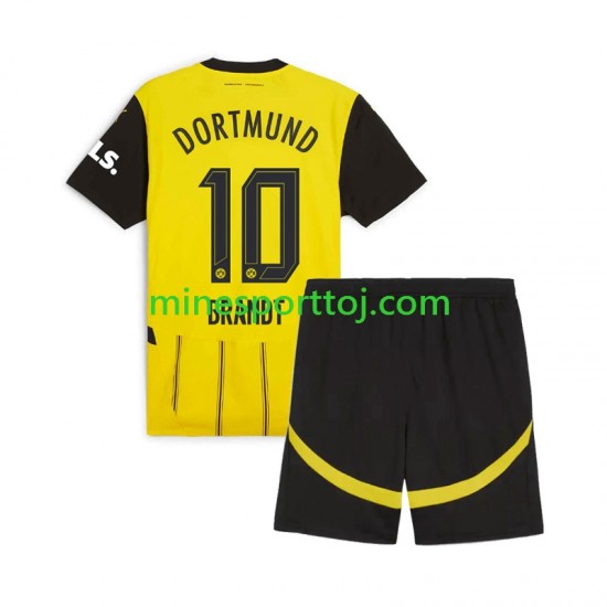 Borussia Dortmund Julian Brandt 10 Børne Hjemmebane Fodboldtrøje 2024-2025 Lange Ærmer