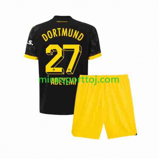Borussia Dortmund Karim Adeyemi 27 Børne Udebane Fodboldtrøje 2023-2024 Lange Ærmer