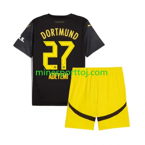 Borussia Dortmund Karim Adeyemi 27 Børne Udebane Fodboldtrøje 2024-2025 Lange Ærmer