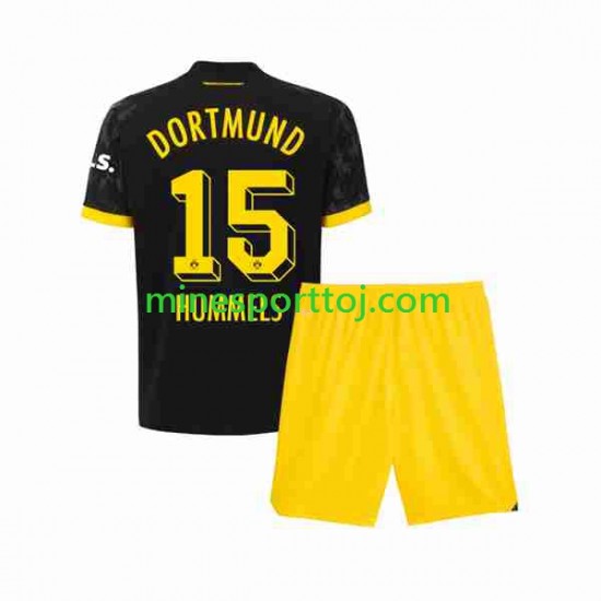 Borussia Dortmund Mats Hummels 15 Børne Udebane Fodboldtrøje 2023-2024 Lange Ærmer