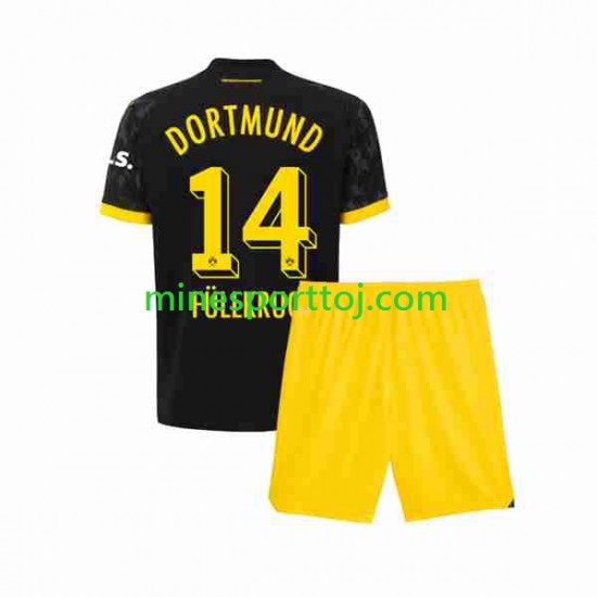 Borussia Dortmund Niclas Fullkrug 14 Børne Udebane Fodboldtrøje 2023-2024 Lange Ærmer