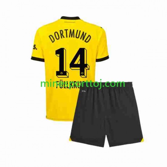 Borussia Dortmund Niclas Fullkrug 14 Børne Hjemmebane Fodboldtrøje 2023-2024 Lange Ærmer Borussia Dortmund Niclas Fullkrug 14 Børne Hjemmebane Fodboldtrøje 2023-2024 Lange Ærmer