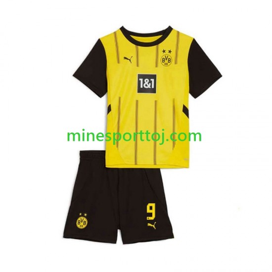Borussia Dortmund Serhou Guirassy 9 Børne Hjemmebane Fodboldtrøje 2024-2025 Lange Ærmer