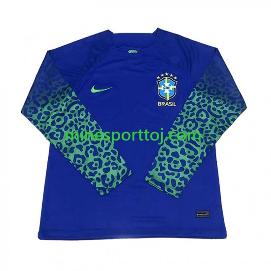 Brasilien Herre Udebane Fodboldtrøje VM 2022 med Korte Ærmer