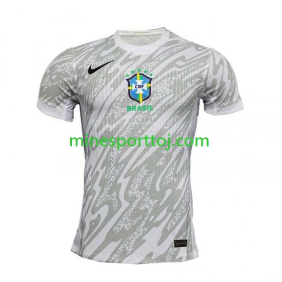 Brasilien Målmand Copa America 2024 Herre Hjemmebane Fodboldtrøje Lange Ærmer