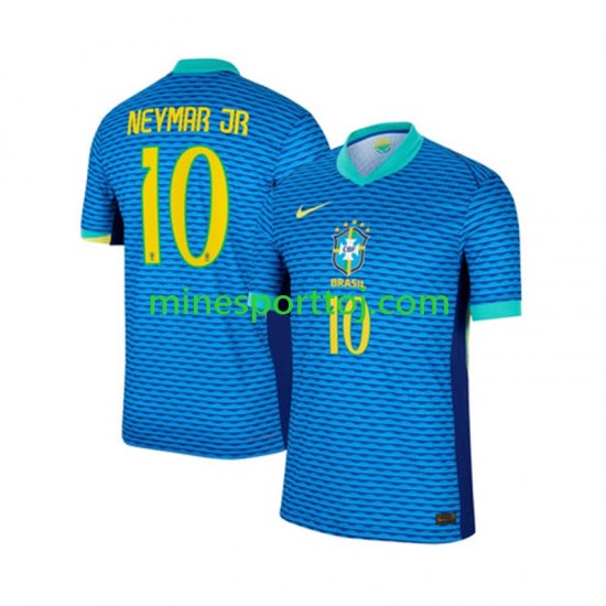 Brasilien Neymar JR 10 2024 Herre Udebane Fodboldtrøje Lange Ærmer