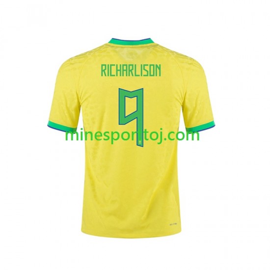Brasilien RICHARLISON 9 2022 Herre Hjemmebane Fodboldtrøje Lange Ærmer