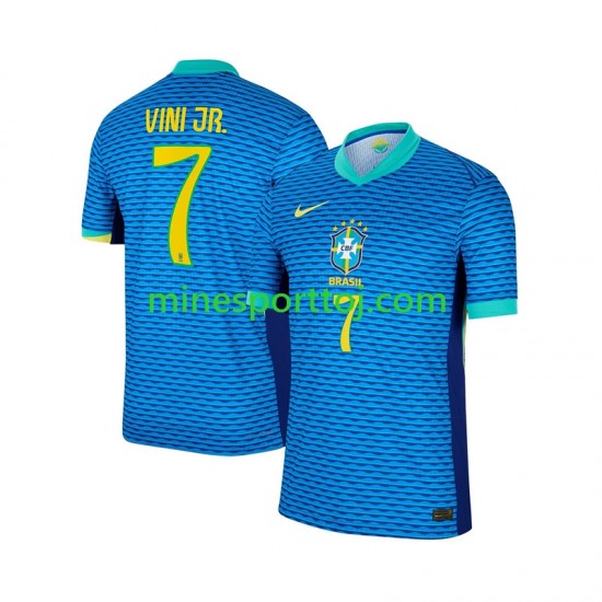 Brasilien Vinicius Junior 7 2024 Herre Udebane Fodboldtrøje Lange Ærmer