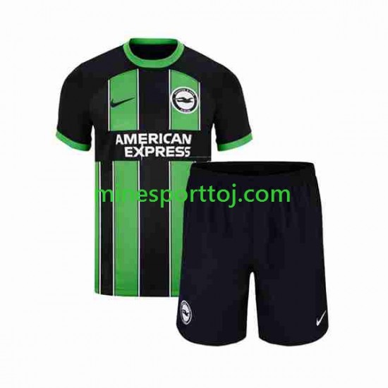 Brighton Hove Albion Børne Udebane Fodboldtrøje 2023-2024 Lange Ærmer