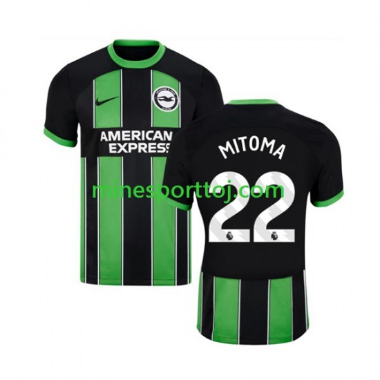 Brighton Hove Albion Mitoma 22 Herre Udebane Fodboldtrøje 2023-2024 Lange Ærmer