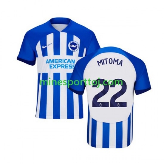 Brighton Hove Albion Mitoma 22 Herre Hjemmebane Fodboldtrøje 2023-2024 Lange Ærmer