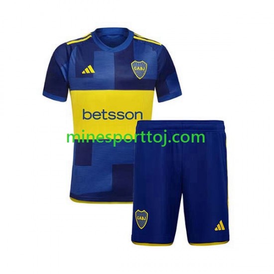 CA Boca Juniors Børne Hjemmebane Fodboldtrøje 2023-2024 Lange Ærmer