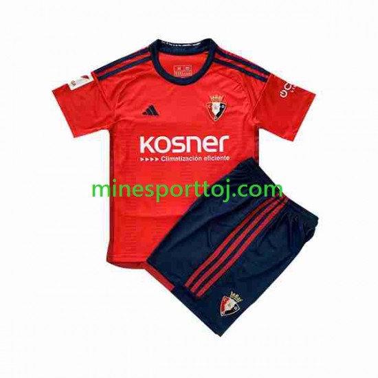 CA Osasuna Børne Hjemmebane Fodboldtrøje 2023-2024 Lange Ærmer