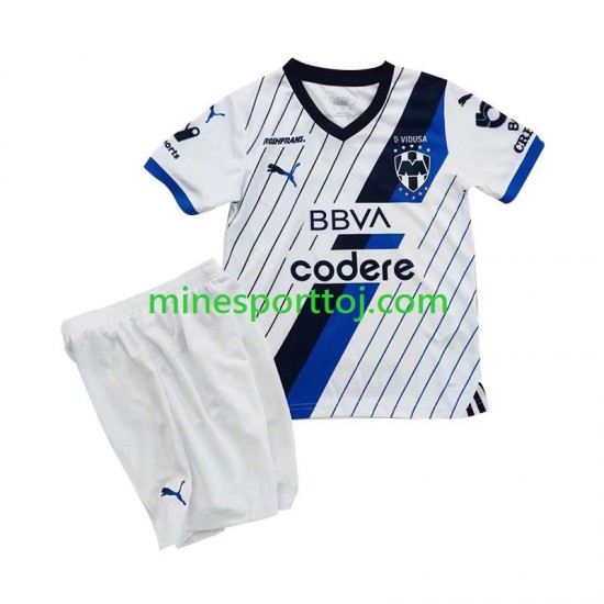 CF Monterrey Børne Udebane Fodboldtrøje 2023-2024 Lange Ærmer