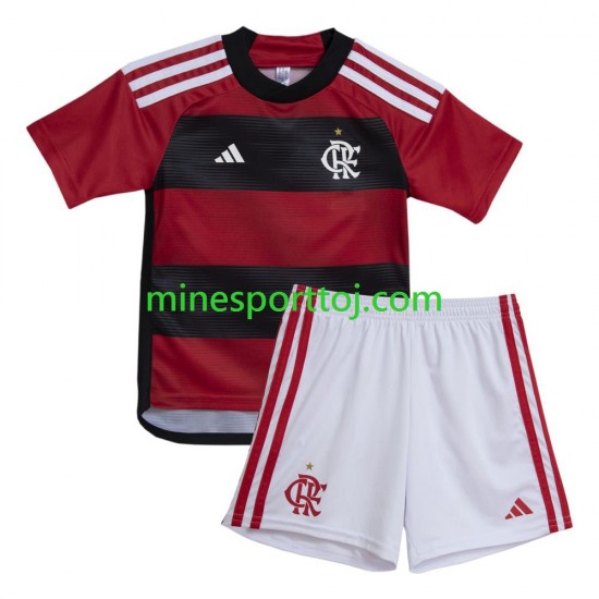 CR Flamengo Børne Hjemmebane Fodboldtrøje 2023-2024 Lange Ærmer