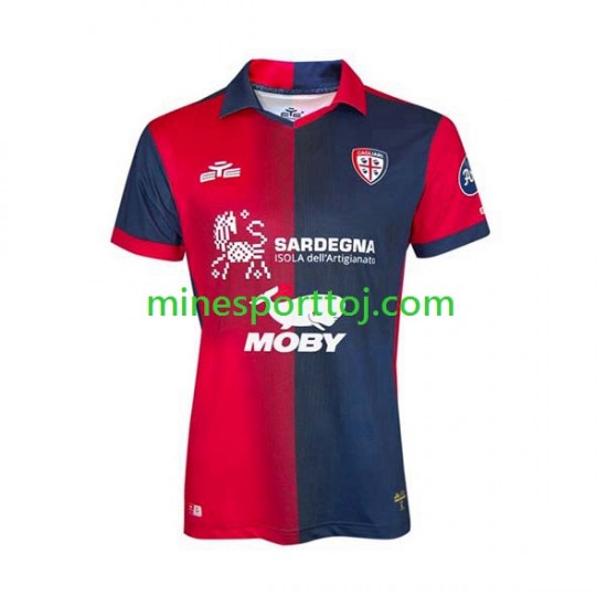 Cagliari Herre Hjemmebane Fodboldtrøje 2023-2024 Lange Ærmer