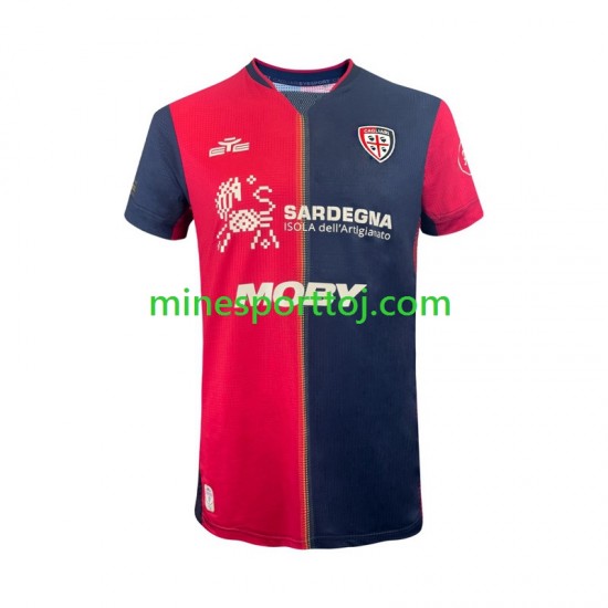 Cagliari Herre Hjemmebane Fodboldtrøje 2024-2025 Lange Ærmer