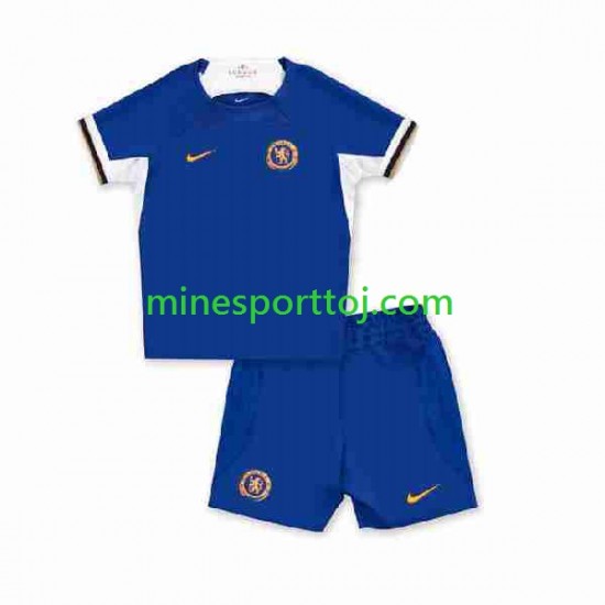 Chelsea Børne Hjemmebane Fodboldtrøje 2023-2024 Lange Ærmer