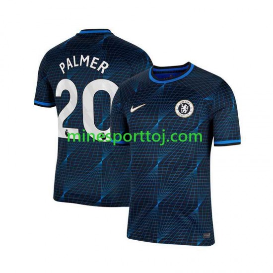 Chelsea Cole Palmer 20 Herre Udebane Blå Fodboldtrøje 2023-2024 Lange Ærmer