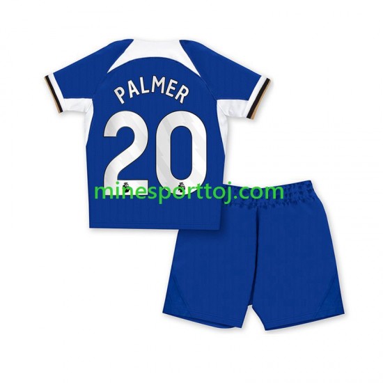 Chelsea Cole Palmer 20 Børne Hjemmebane Blå Fodboldtrøje 2023-2024 Lange Ærmer