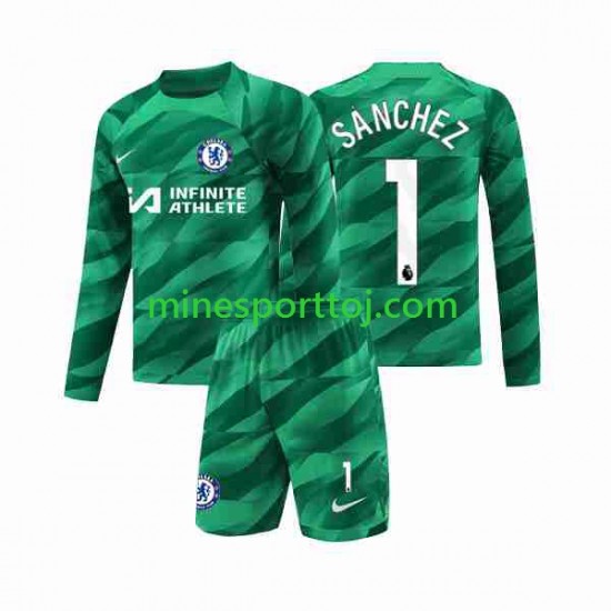 Chelsea Målmand Robert Sanchez 1 Børne Tredje Fodboldtrøje 2023-2024 med Korte Ærmer