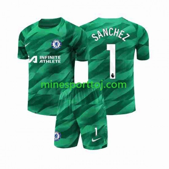 Chelsea Målmand Robert Sanchez 1 Børne Tredje Fodboldtrøje 2023-2024 Lange Ærmer