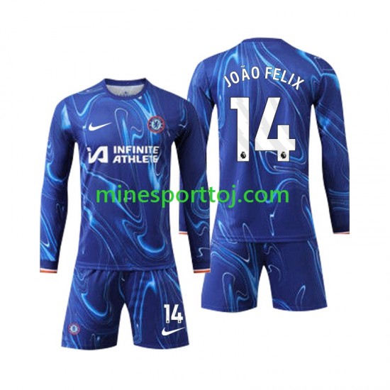 Chelsea Joao Felix 14 Børne Hjemmebane Fodboldtrøje 2024-2025 med Korte Ærmer