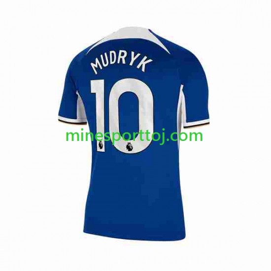 Chelsea Mykhaylo Mudryk 10 Herre Hjemmebane Fodboldtrøje 2023-2024 Lange Ærmer