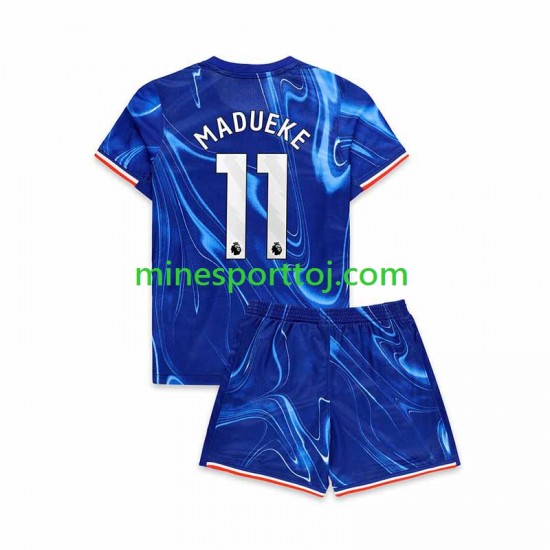 Chelsea Noni Madueke 11 Børne Hjemmebane Fodboldtrøje 2024-2025 Lange Ærmer