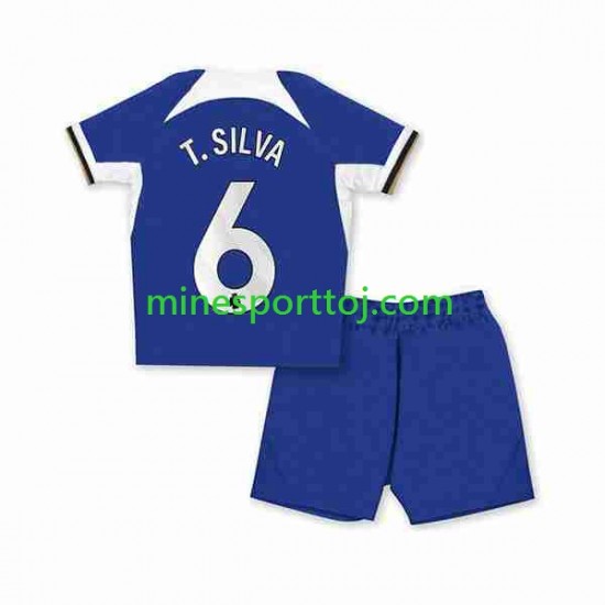 Chelsea T.SILVA 6 Børne Hjemmebane Fodboldtrøje 2023-2024 Lange Ærmer Chelsea T.SILVA 6 Børne Hjemmebane Fodboldtrøje 2023-2024 Lange Ærmer