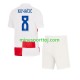 Kroatien Mateo Kovacic 8 Euro 2024 Børne Hjemmebane Fodboldtrøje Lange Ærmer