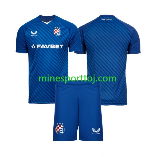 Dinamo Zagreb Børne Hjemmebane Fodboldtrøje 2024-2025 Lange Ærmer