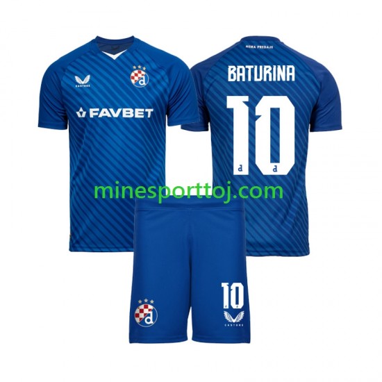 Dinamo Zagreb Martin Baturina 10 Børne Hjemmebane Fodboldtrøje 2024-2025 Lange Ærmer