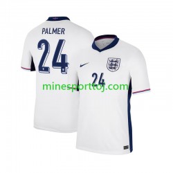 England Cole Palmer 24 2024 Herre Hjemmebane Fodboldtrøje Lange Ærmer