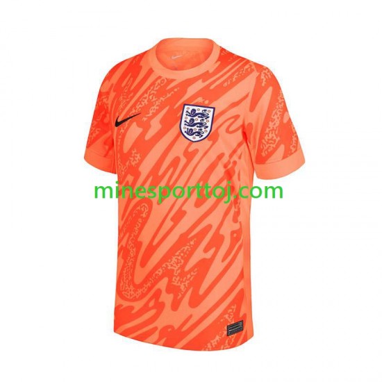 England Målmand Euro 2024 Herre Hjemmebane Orange Fodboldtrøje Lange Ærmer