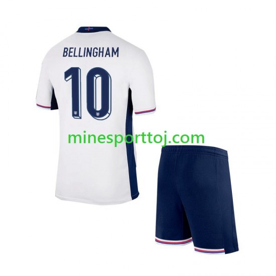England Jude Bellingham 10 Euro 2024 Børne Hjemmebane Fodboldtrøje Lange Ærmer